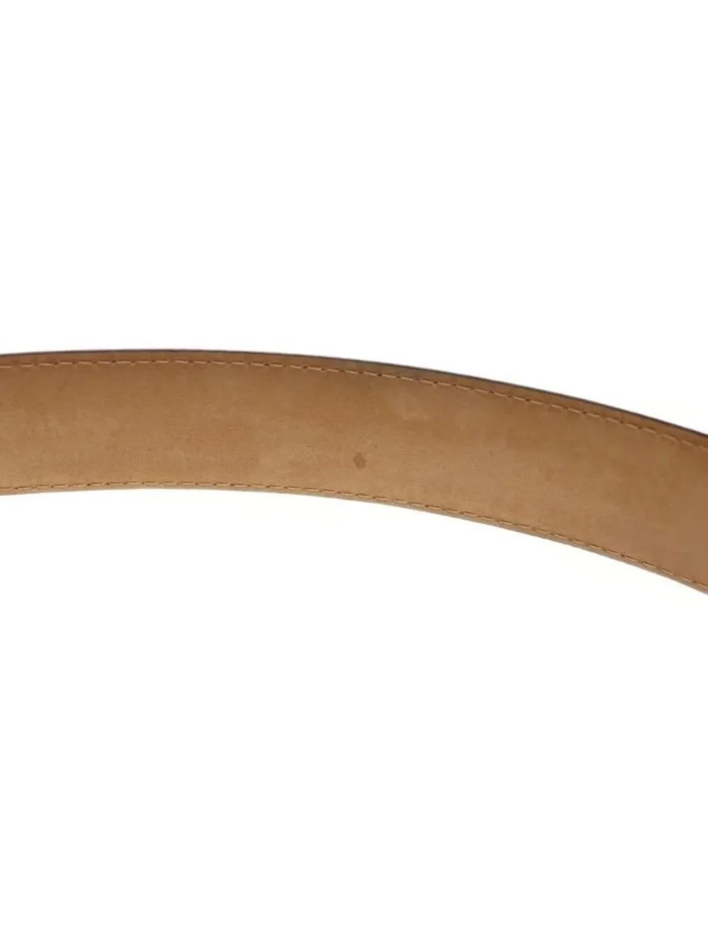 Louis Vuitton Monogram Ceinture Ellipse Leather Belt Brown Gold